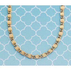 Vintage Spiral Hooks Chain Necklace 29 inch by Avon - R17